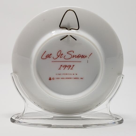 Hallmark 1991 Let It Snow #5 Handcrafted Keepsake Holiday Christmas Ornament - Picture 5 of 6